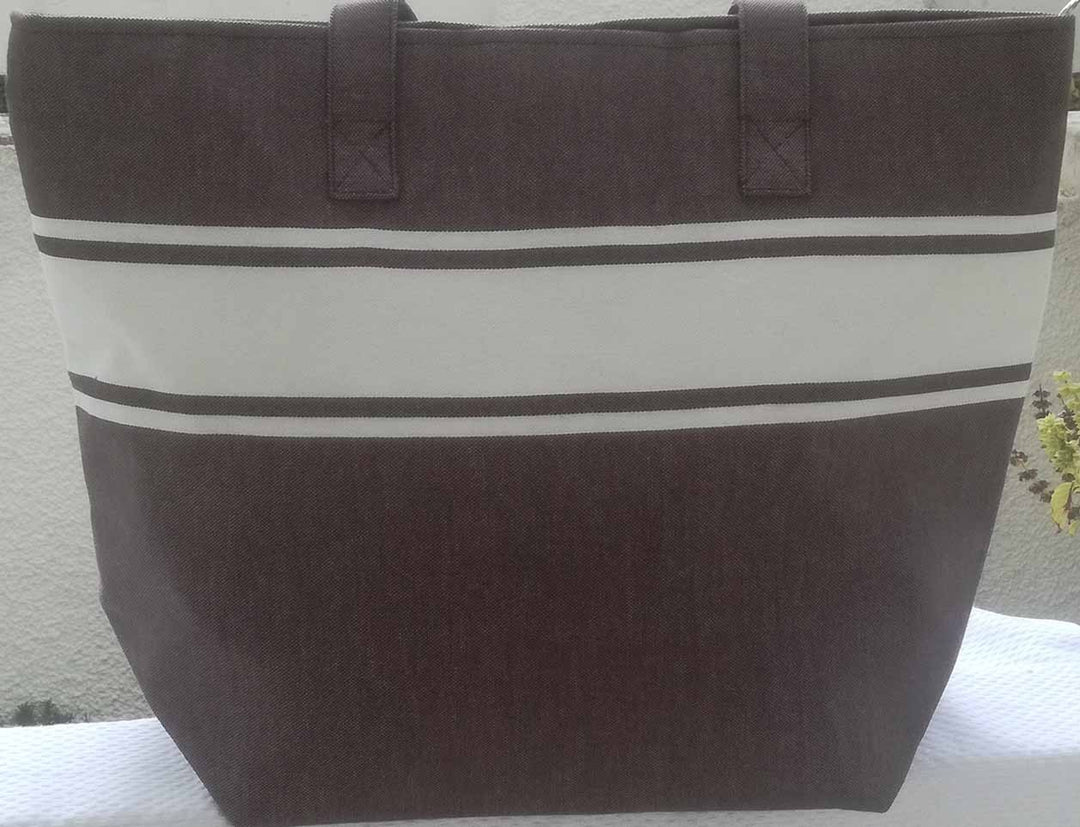 Sac de plage marron Fouta Tunisia - 1