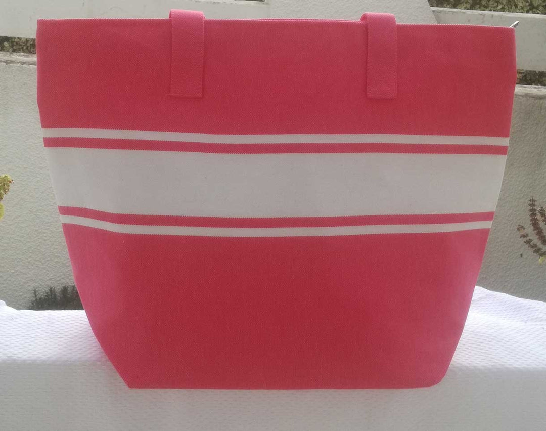 Sac de plage rose fushia Fouta Tunisia - 2