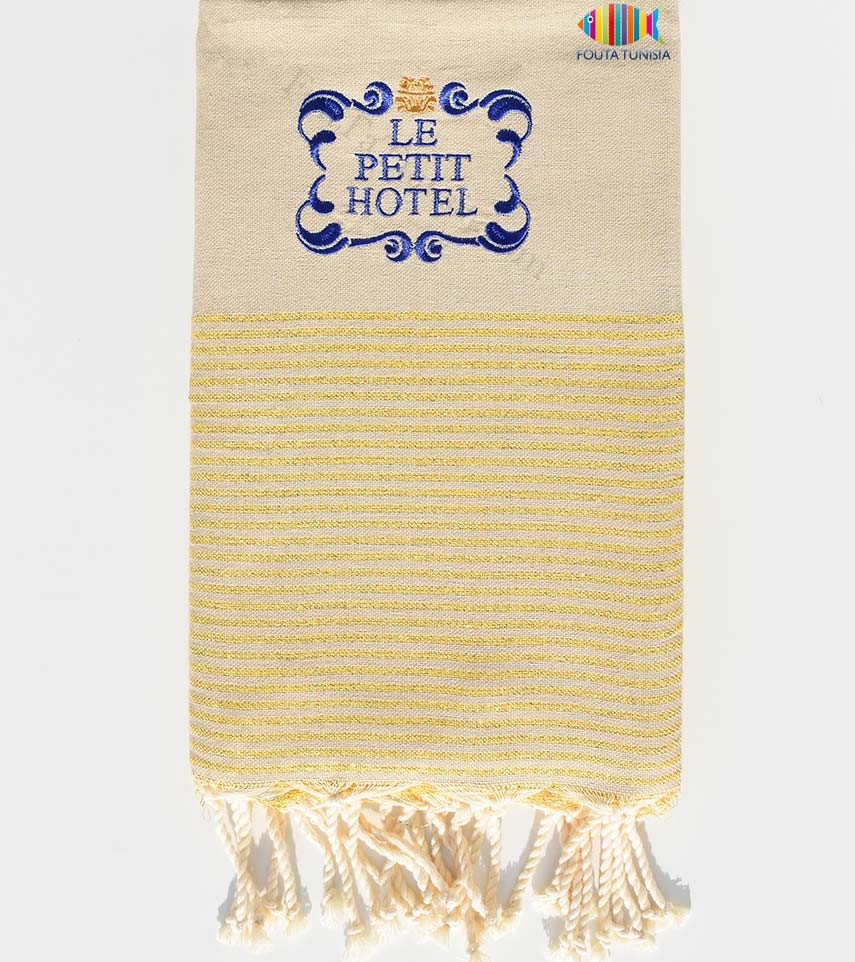 Serviette de plage personnalisée le petit hotel Fouta Tunisia - 1