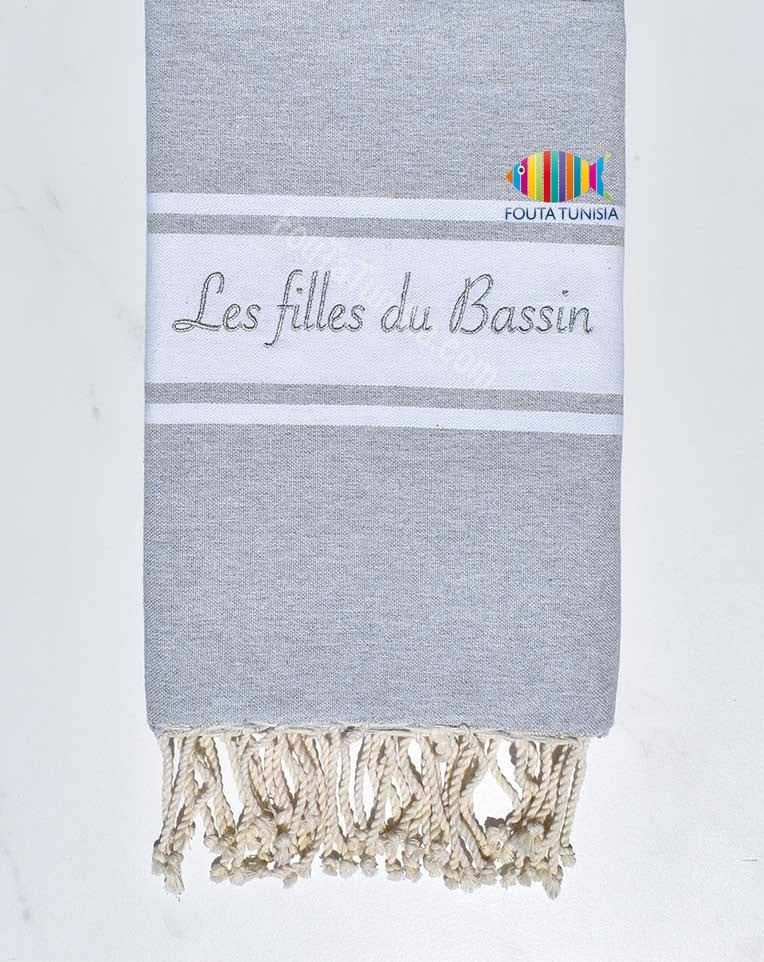 Serviette de plage brodée les filles du bassin Fouta Tunisia - 1