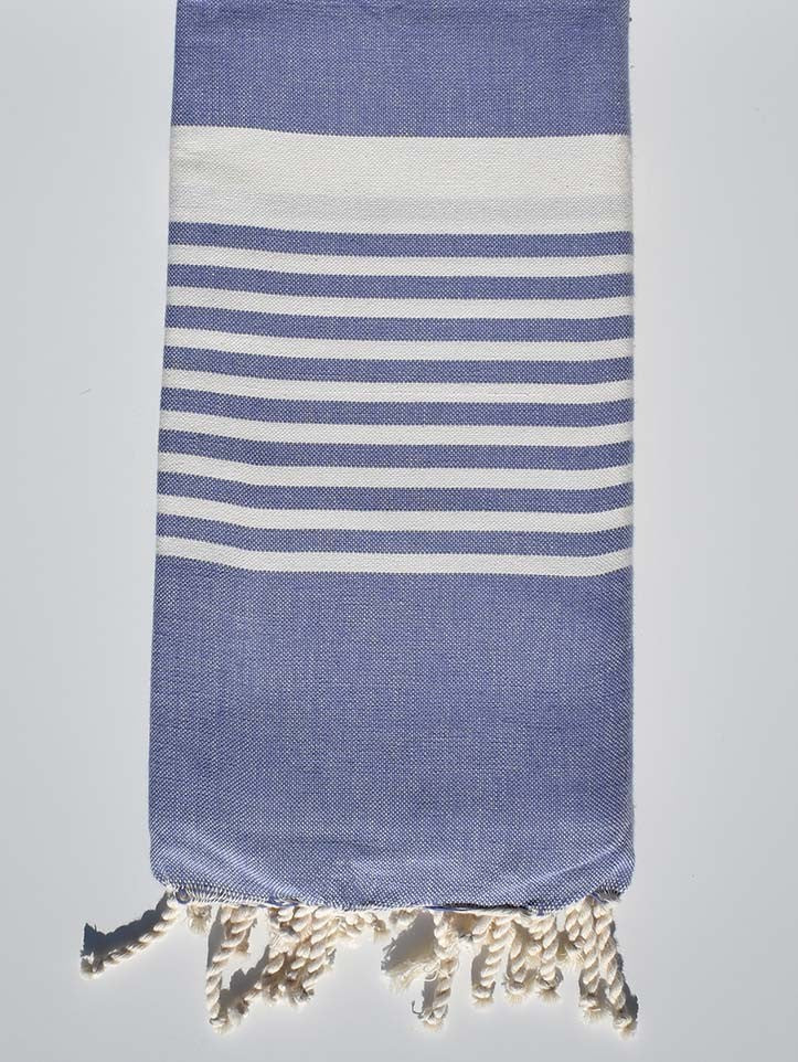serviette de plage arthur bleu lavande Fouta Tunisia - 1