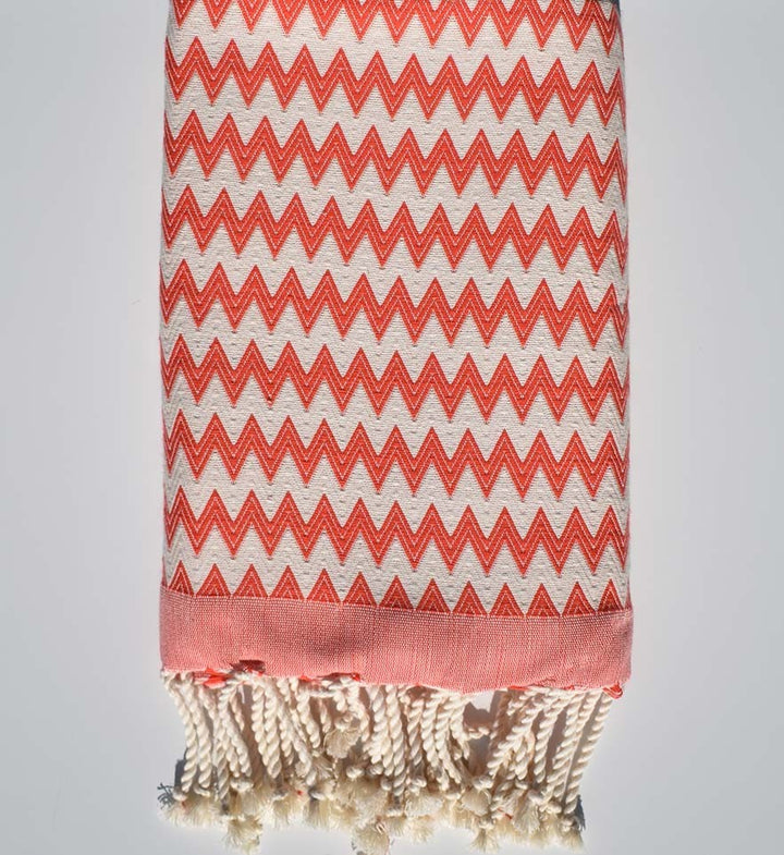 Fouta zigzag corail Fouta Tunisia - 2