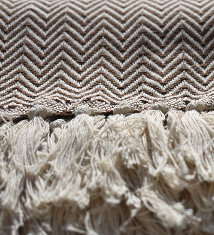 Plaid marron Fouta Tunisia - 2