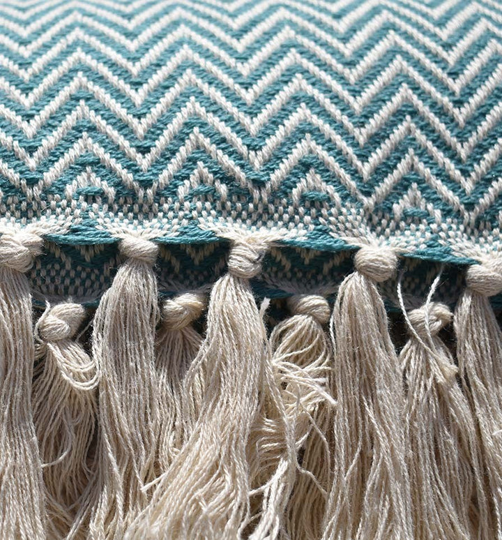 Plaid bleu canard Fouta Tunisia - 3