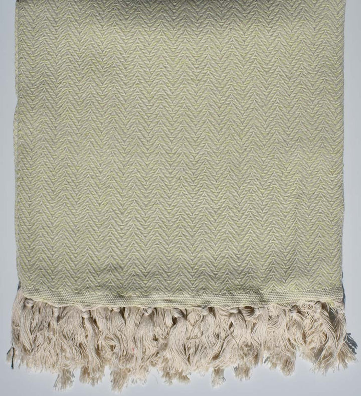 Plaid vert pistache Fouta Tunisia - 1