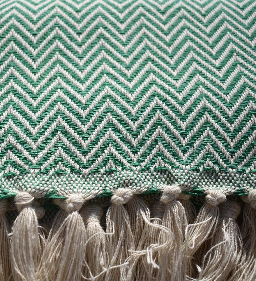 Plaid vert gazon Fouta Tunisia - 2