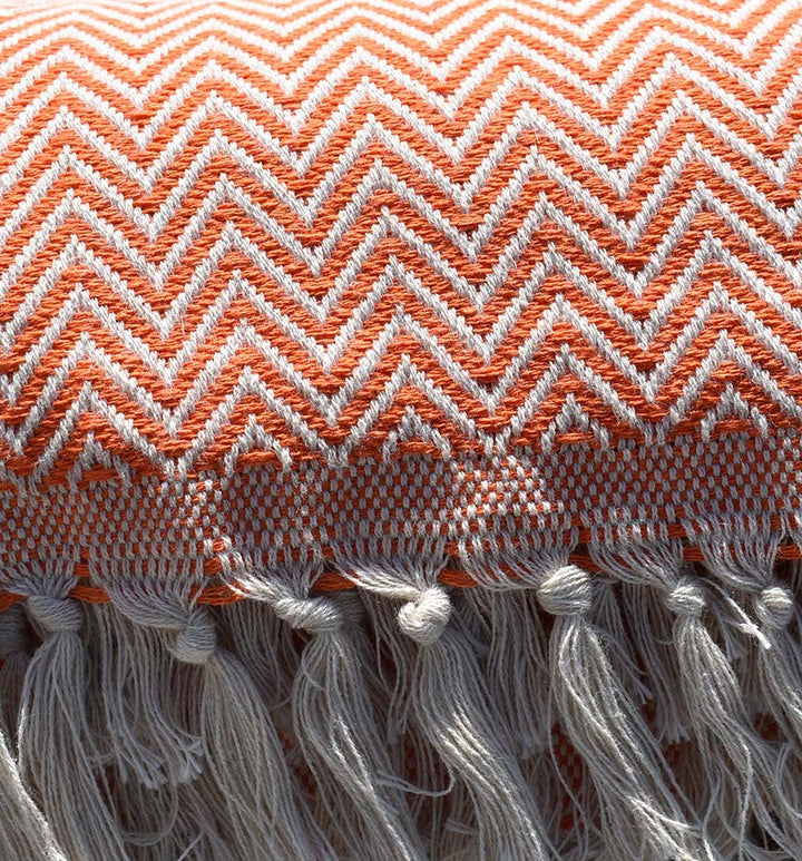 plaid orange Fouta Tunisia - 3