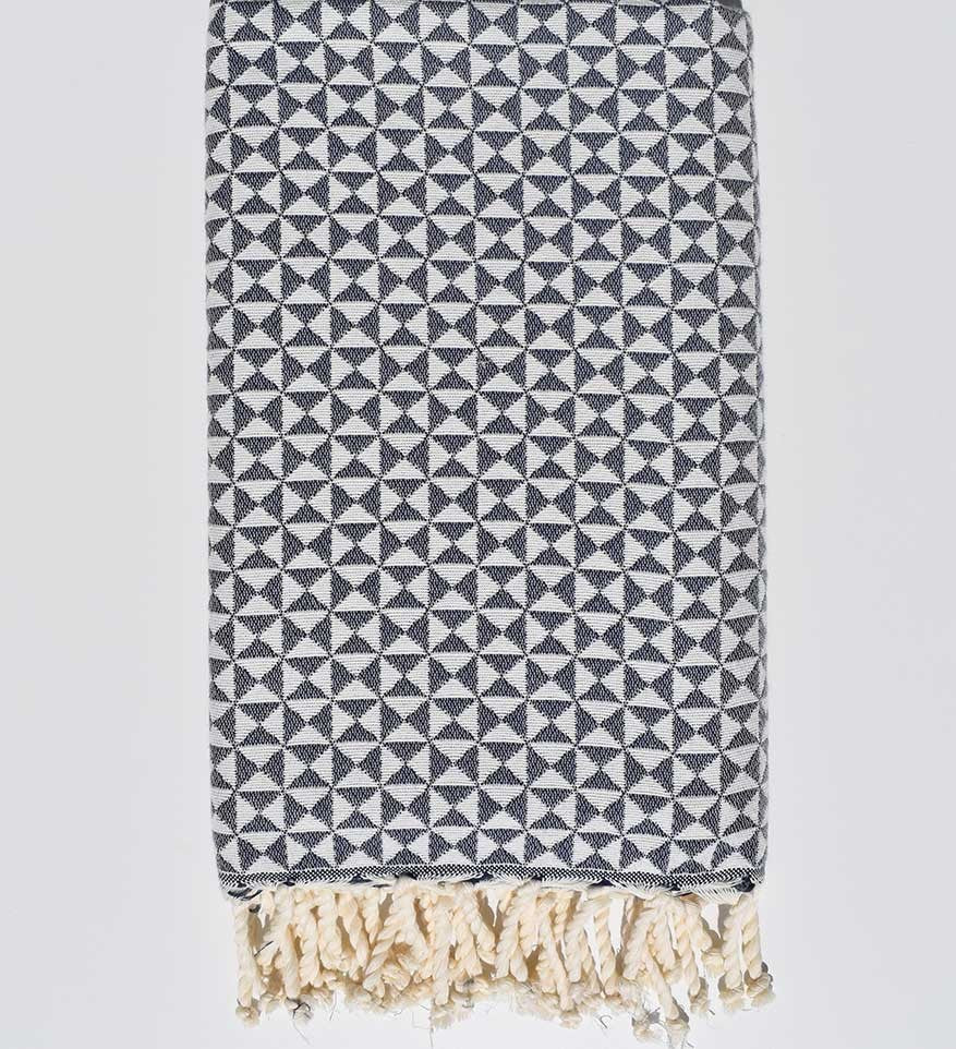 Fouta papillon bleu barbeau foncé Fouta Tunisia - 2