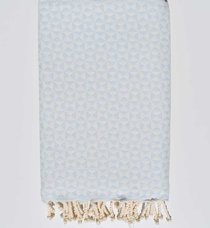 serviette de plage papillon bleu ciel Fouta Tunisia - 1